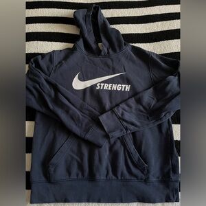 blue nike strength mens hoodie